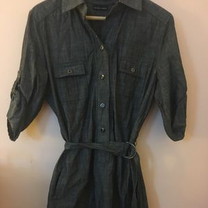 NY and Company Denim Button Down Dress